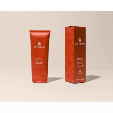 USTAWI Detox and Glow Mask, Deep Cleasing, Brightening and Pore Tightening Clay Face Mask 3.3oz