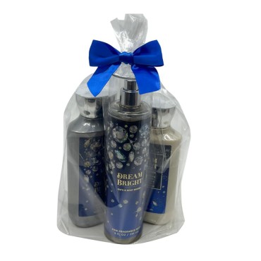 Bath & Body Works DREAM BRIGHT 3-piece Gift Set with a Blue Bow for Holidays & Gifts - Shower Gel, Mist & Body Lotion