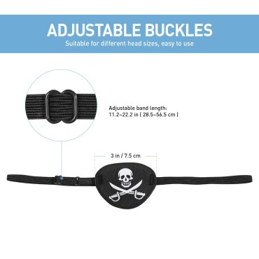 Oarkive 2pcs Eye Patch Mask Skull and Cross Bones ...