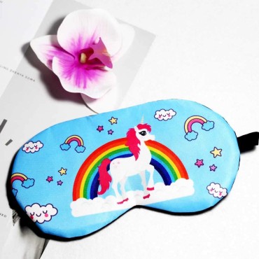 HXINFU Cute Sleeping Eye Mask Rainbow Unicorn Eye ...