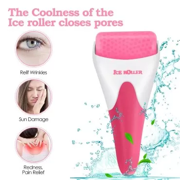 Fronnor Ice Roller for Face,Eyes,Women Gifts Idea,Therapeutic Cooling to Tighten Brighten Complexion and Reduce Wrinkles,Massager Under Eye Puffiness,Migraine and Pain Relidf (Red)