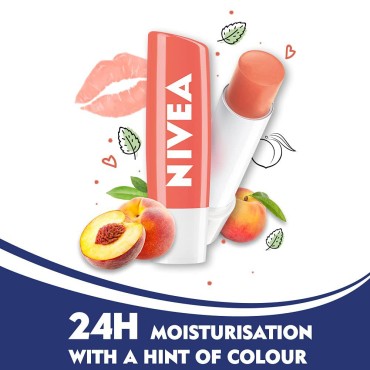 Nivea Lip Balm - Fruity Shine PEACH -Pack of 1