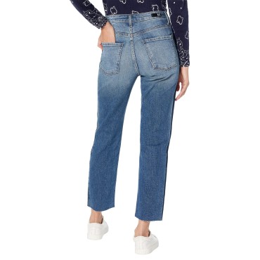 KUT from the Kloth Elizabeth High-Rise Fab Ab-Raw Hem-Shadow at Side in Designer Designer 12 28