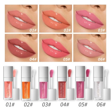 Plumping Lip Oil,Hydrating Lip Gloss Tinted Moistu...