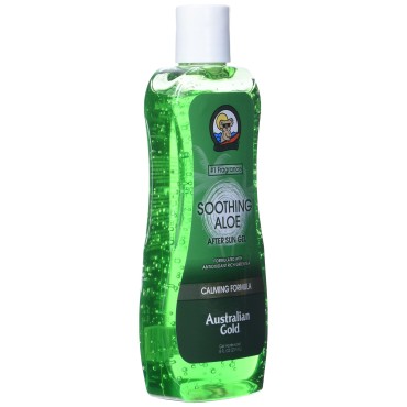 Australian Gold Soothing Aloe Vera After Sun Gel -Relieves Sunburn Pain and Hot & Itchy Skin, Soothing Aloe After Sun Gel, 8 Fl Oz (A70623-1)