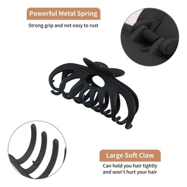 8pcs 4.7 Inch Medium Large Claw Clips For Thick Ha...