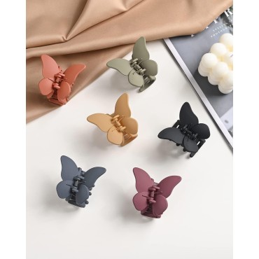 SIROLISA 6PCS Butterfly Hair Claw Clip, Butterfly ...