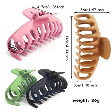 8PCS Big Hair Claw Clips Nonslip Large Claw Clip f...
