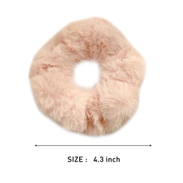 ZBORH 4 Pcs Flannel Hair Scrunchies Soft Elastic H...