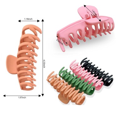 Big Hair Claw Clips 4.3 Inch Nonslip Large Claw Cl...