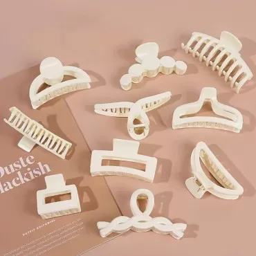 YOOOYOOO White Hair Claw Clips, Light Big Strong H...