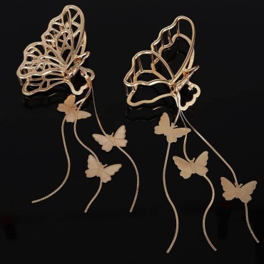 Bartosi Butterfly Hair Clips Butterfly Metal Hair ...