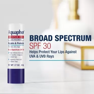 Aquaphor Lip Repair Stick with Sunscreen, Lip Prot...