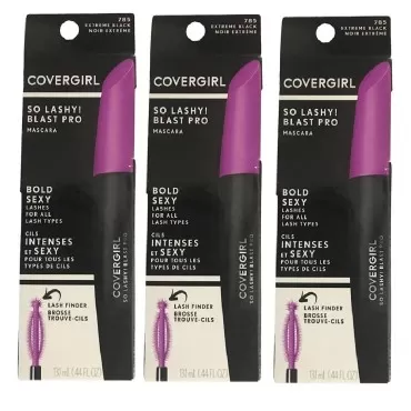 Pack of 3 CoverGirl So Lashy blast PRO Mascara, Extreme Black 785