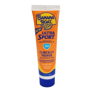Banana Boat Sport Performance Sunscreen Lotion 30 SPF, 1 oz, Fishbowl 24 count each (Value Pack of 6)