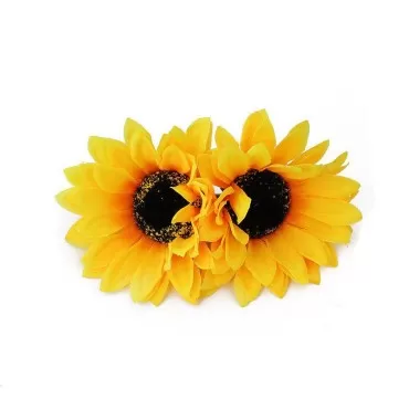 XINGZI 6PCS Women Girls 4 inch Yellow Sunflower Ha...