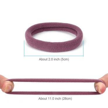 50PCS Large Hair Bands, Thick Cotton Seamless Hair...