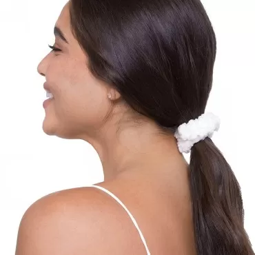 Kitsch Scrunchies for Women's Hair - Organic Cotton Fluffy Hair Scrunchies | Large Hair Ties for Women | Hair Tie Scrunchies for Girls | Scrunchie | Hair Bands & Ponytail Holders, 6pc (Neutral)