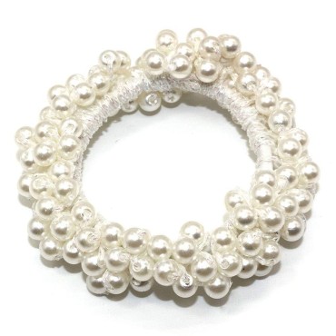 3PCS Fashion Imitation Pearl Elastic Hair Ties Bea...