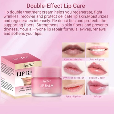 Strawberry Lip Mask- Lip sleeping Mask Exfoliator ...