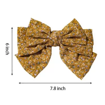 Yusier 4 PCS Large Chiffon Bow Barrettes French Fl...