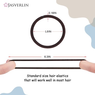 No Metal Elastic Hair Ties, Brown Ponytail Holder ...