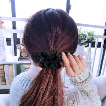 6 Pcs Satin Silk Hair Scrunchies Soft Hair Ties Fa...
