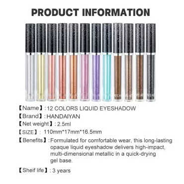 Glitter Liquid Eyeshadow, Metallic Shimmer High Pigmented Long-lasting Waterproof Sparkling Eyeshadow, Creates Smokey Eye Makeup & Multi-dimensional Eye Looks Party Disco Halloween(Rose Gold)