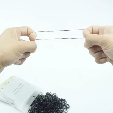 Doannotium 1000 PCS Mini Rubber Band Elastics Hair Ties Soft Braids Band for Kids Girl(Black)