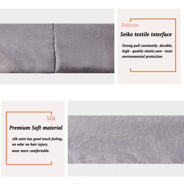 Women Satin Silk Hair Scrunchies - Women Girl Blac...