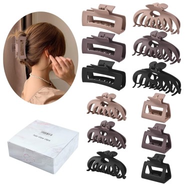 12 Pack Hair Claw Clips include 4.1 inch Large Cli...