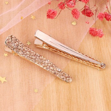 12 Pcs Rhinestone Alligator Hair Clips Fancy Cryst...