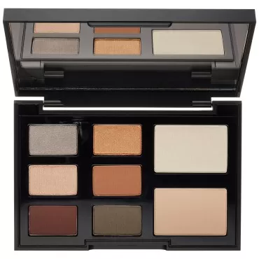 Glo Skin Beauty Eye Shadow Palette in Mixed Metals - Smokey Brown - 8-Color in 4 Shade Options - Powder Eyeshadow Kit