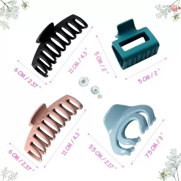 Hair Claw Clips for Women Girls 16 PCS Matte Cute Claw Clip Large Medium Small Mini for Long Thick and Thin Hair
