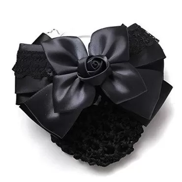 Women Hair Bun Cover Net Snood Hairnet Bowknot Dec...
