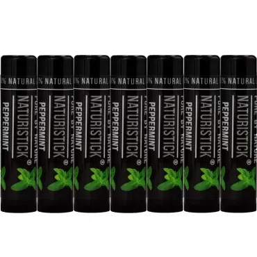 7-Pack Black Peppermint Lip Balm for Men and Women...