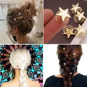 Yheakne Boho Star Hair Coils Swirls Spiral Hair Pi...
