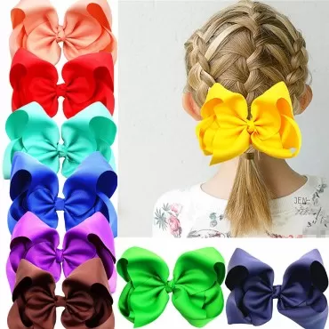 Xansema Women Girls Big Hair Bows 8 Inches Large B...