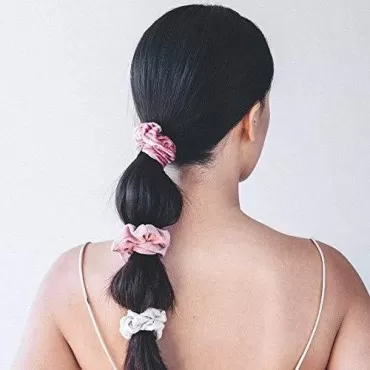 Kitsch Velvet Scrunchies for Hair, Hair Scrunchies for Women, Scrunchy Hair Bands, 5 Pack (Blush/Mauve)