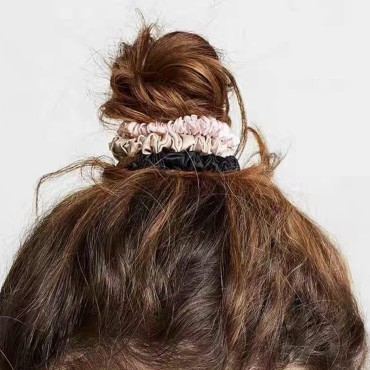 YANRONG Satin Silk Hair Scrunchies Elastic Ponytai...