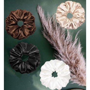 SCRMROIA Silk Satin Scrunchie, 5.9inch /15cm Extra...