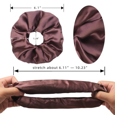 Wenobby Soft Satin Hair Scrunchies for Women or Gi...