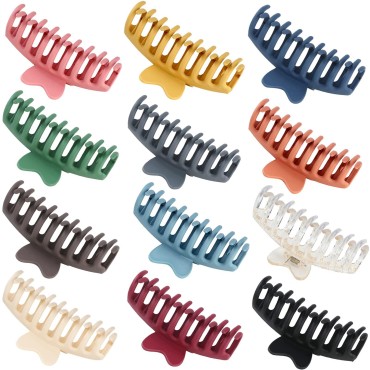 12 Pack Butterfly Hair Clips Large Hair Claw Clips...