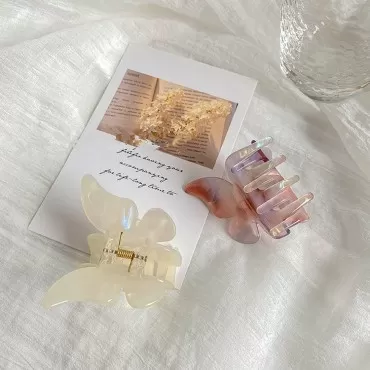 Butterfly Hair Clips, Tortoise Shell Cellulose Ace...