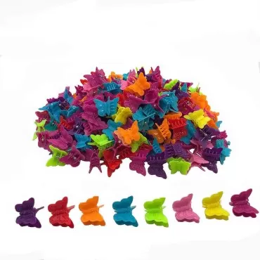 100 Packs Assorted Color Butterfly Hair Clips, Bea...