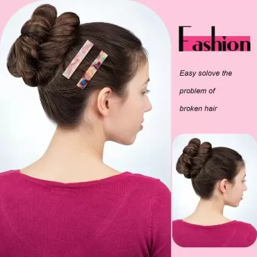 VAIPI 20 Pieces Acrylic Resin Hair Clips Rectangle Duckbill Clips with Marble Pattern Hair Barrettes Cute Small Hair Pins for Women Girls Hair Styling Accessories Alligator Hair Clips