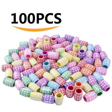 100pcs Dreadlocks Beads, Hair Tube Beads Dread Loc...