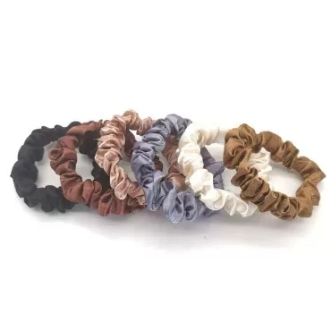 6 Pcs Silk Hair Scrunchies Soft & Comfortable Smal...