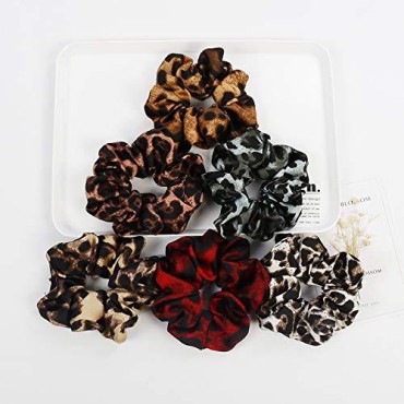 6 Pack Women's Animal Style Leopard Print Hair Scr...