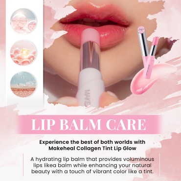 [Makeheal] Collagen Tint Lip Glow, Hydrating Lip B...